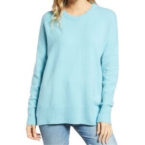 Nordstrom Treasure & Bond Crewneck Sweater, Light Blue Milky Knit Crew Oversized